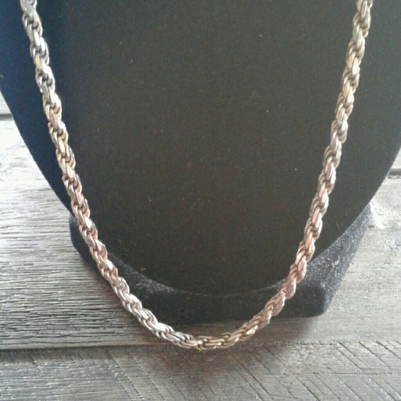 Tri Color Sterling Necklace - Picture 7 of 9